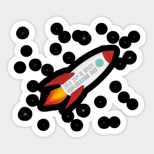 Space Exploration Day Sticker